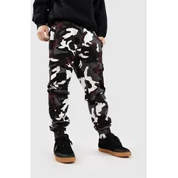Urban Classics Herren Camo Cargo Jogging Pants 2.0 - Mehrfarbig (Wine 02244) - Wanderhosen mit mehreren Taschen für praktischen Stauraum, ideal für Outdoor-Aktivitäten und lässige Freizeitlooks.