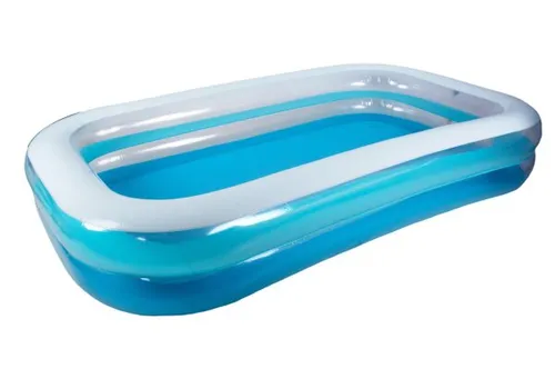 SunClub Planschbecken aufblasbar Familienpool rechteckig – 305 x 183 x 50 cm