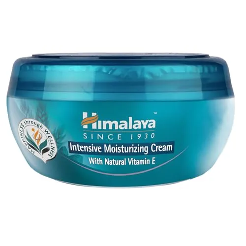 Himalaya Herbals Intensive Moisturizing Cream with Natural Vitamin E for Ultra Light Hydration, For a youthful healthy glow, With Aloe and Sweet Almond Oil | Dermatologically tested -150ml