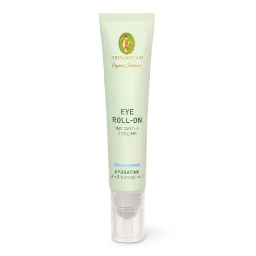Primavera Life GmbH Augencreme Hydrating - Eye Roll-On 12ml - Augencreme mit kühlendem Feuchtigkeits-Intensiv-Gel, erfrischt müde Haut und wirkt abschwellend. Mit Bio Cassissamen und Atlas-Zeder für strahlende Augen.