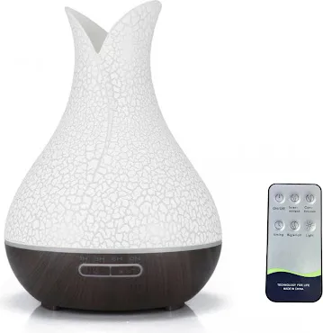 BOT Aroma Diffusor B5 DO - weiß und dunkelbraun Holz, 400 ml