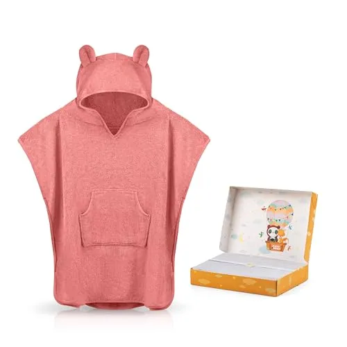 Fuchs & Panda Badeponcho - Kuscheliger Badeponcho für Kinder aus 100% Bambus, ideal nach dem Baden oder am Strand. Antimikrobiell und superweich, schützt vor Überhitzung und bietet optimalen Komfort.