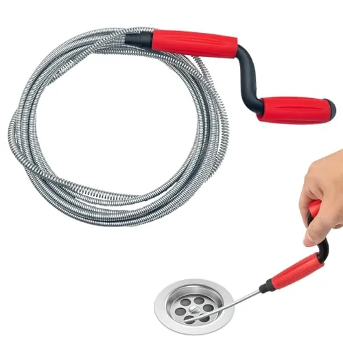 Rohrreinigungsspirale Abflussreiniger Spirale, Spirale Abfluss Rohrreinigung Universal Abflussspirale Rohrreiniger Rohrreinigung, für Hartnäckige Verstopfungen Toilette Waschbecken(4.2M x 6MM)