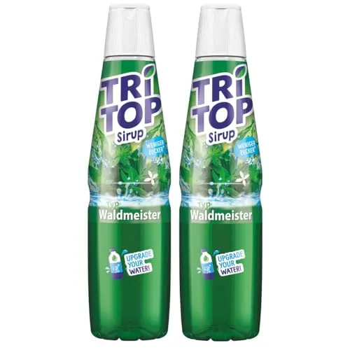 Tri Top Getränke-Sirup Waldmeister 600ml - wenig Zucker - kalorienarm (2er Pack)