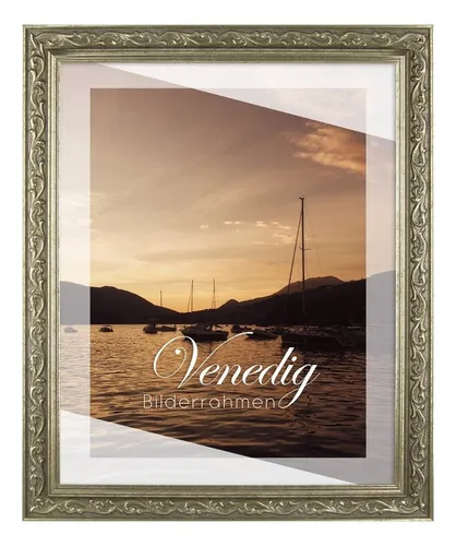 BIRAPA Einzelrahmen Bilderrahmen Venedig, (1 Stück), 20x20 cm, Silber Vintage, Holz