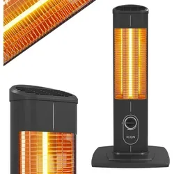 ICQN Stand Heizstrahler 1500 W - Heizstrahler für Innen- & Außenbereich mit 1500 Watt, ideal für Terrasse und Balkon, bietet hohe Wärmeeffizienz und Umkippschutz für sicheren Einsatz.