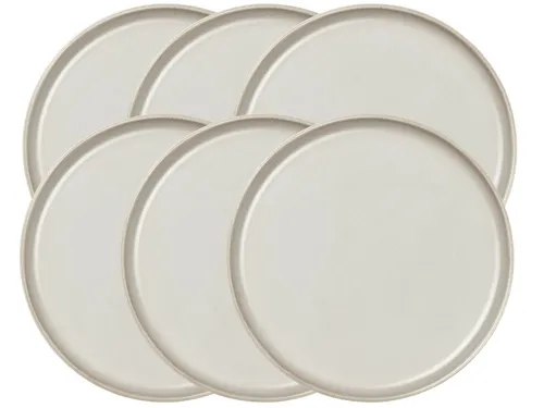 ASA SELECTION Teller-Set COPPA Speiseteller tofu 26,5cm Set6, Porzellan, Geschirr