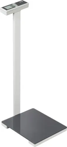 KERN Personenwaage MPK 200K-1P - Industriewaage für präzise Wiegungen bis 250 kg, ideal für Altenpflege und Fitnessclubs, mit hygienischer, leicht zu reinigender Glasplatte und großem Display.