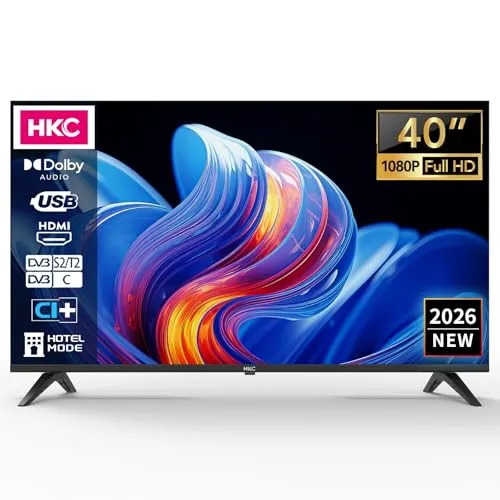 HKC 40 Zoll Full HD LED Fernseher mit Triple Tuner