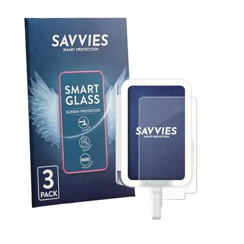 Savvies 3 Stück Panzer Schutz Glas für Insta360 Snap 9H Schutzfolie, Glas-Folie, HD Klar, Blasenfrei, Anti-Fingerabdruck, Stoßfest, Displayschutz