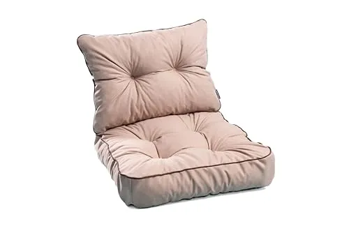 TexDeko Stuhlkissen Set für Rattanmöbel - 2-teiliges Gartenpolster Set, UV-beständig und wasserabweisend, ideal für den Außenbereich mit Anti-Rutsch Boden für sicheren Halt.