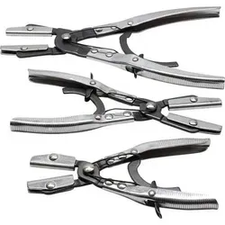 Schlauchklemmen-Zangen-Set - Ganzmetallausführung - 3-teilig - Zangen-Set für präzise Schlauchklemmen, robuste Ganzmetallausführung mit flexiblen Backen für müheloses Arbeiten.