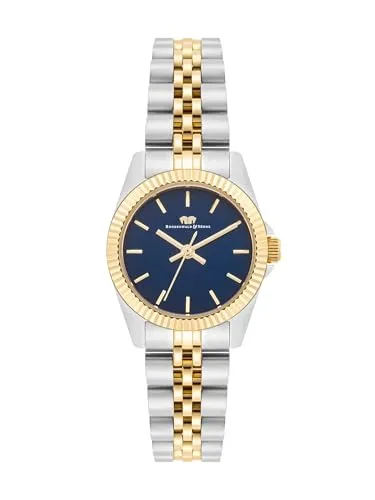 Rhodenwald & Söhne Quarzuhr Cassina - Elegante Edelstahl-Armbanduhr in Silber/Gelbgold - Armbanduhren mit edlem Edelstahlarmband, wasserdicht bis 5 bar und klassischer analoger Anzeige für stilbewusste Träger.