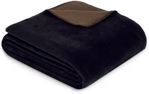 IBENA Wohndecke Doubleface Dublin, 150x200 cm in schwarz von IBENA