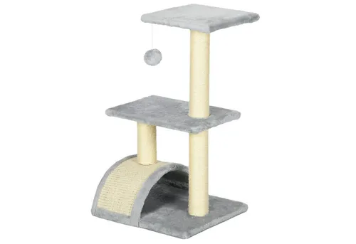 Novzep Kratzbaum 72 cm mit Plüschballen und Sisalstämmen - Vielseitiger Kratzbaum mit mehreren Ebenen, ideal für Katzen bis 4,5 kg. Die Sisalstämme schützen Ihre Möbel und bieten gleichzeitig einen bequemen Platz zum Spielen und Entspannen.