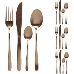 Edelstahl Besteck Set BRIT - 16-teilig in Roségold - Elegantes 16-teiliges Besteck Set für 4 Personen in zeitlosem Roségold, ideal für besondere Anlässe und als Geschenk. Hochwertiger Edelstahl sorgt für Langlebigkeit und Stil.