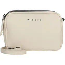 bugatti Almata Schultertasche klein, edle Umhängetasche in beige für Damen - Damen-Schultertaschen in handlichem Format, perfekt für den Alltag mit viel Stauraum und abnehmbarem, verstellbarem Schulterriemen - 100% handgefertigt aus hochwertigem Kunstleder.