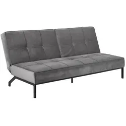 Perugia Schlafsofa Dunkelgrau, Matt Schwarz Gestell von Actona