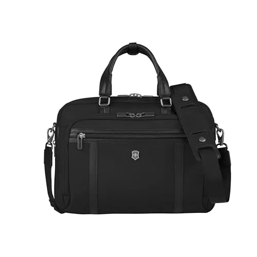 Victorinox Werks Professional Aktentasche mit Laptopfach - Hochwertige Laptop-Tasche (40 cm) aus schwarzem Material, ideal für den Business-Alltag und bietet optimalen Schutz für Ihren Laptop.