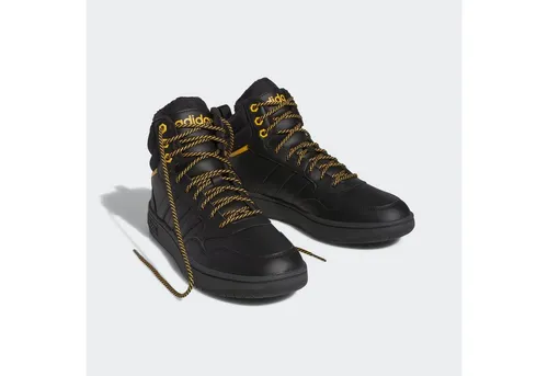 ADIDAS Hoops 3.0 Mid WTR - Mittelhohe Turnschuhe für Männer - Schwarz - 43 1/3 - Sneaker aus recycelten Materialien, ideal für kalte Tage mit warmem Kunstfellfutter und stabilem Halt durch Gummisohle.