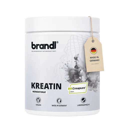 brandl Kreatin Monohydrat (Creapure®), 500 g Dose - Hochwertiges Kreatin Monohydrat für optimale Leistung, ideal für Sportler. Praktische 500 g Dose, einfach dosierbar und perfekt für dein Training.