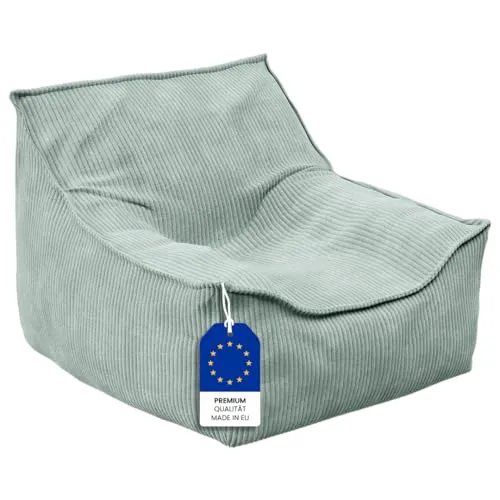 Bellabino Sitzsack Cleo – Kuscheliger Kindersitzsack aus Cord - Kategorien: Sitzsäcke. Ergonomischer Komfort und modernes Design für Kinder von 2 bis 6 Jahren, mit waschbarem Bezug und allergikerfreundlicher Füllung für sicheres Spielen und Entspannen.