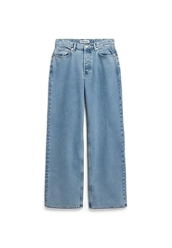 ARMEDANGELS Damen Wide Jeans ENIJAA Regular Fit Horizon 32/34 - Moderne Wide Leg Jeans aus 100% recycelter Baumwolle. Stilvoll und nachhaltig für einen lässigen Look im Alltag.