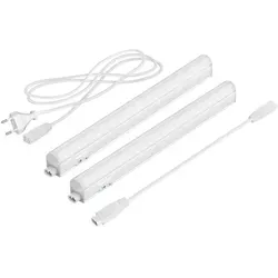 ledscom.de LED Unterbau-Leuchten Rigel, je 31,3cm, 40cm Kabel, je 397lm, warm-weiß, 2er Set