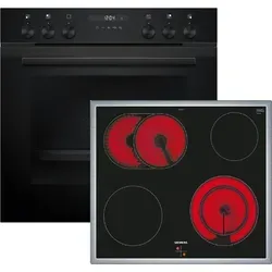 Siemens EQ51GERMAN Einbau-Herd-Set mit Elektro-Kochfeld und Clip-Vollauszug