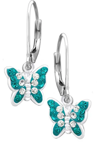 Limana Paar Ohrhänger Mädchen Schmetterling aus 925 Silber - Verschenken Sie Freude mit diesen bezaubernden Schmetterlingsohrringen – ideal für Geburtstage, Weihnachten und besondere Anlässe. Perfekt für kleine Mädchen und junge Damen, die funkelnden Schmuck lieben.