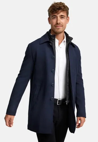 Indicode Herren INBenyome Kurzmantel mit verdecktem Reißverschluss | Wollmantel für Männer Dark Navy, XXL - Klassischer Kurzmantel mit verdecktem Stepp-Inlay für zusätzlichen Komfort. Zeitloser Schnitt und eleganter Umlegekragen machen ihn zum perfekten Begleiter für kühle Tage. Hochwertige Verarbeitung garantiert langlebige Freude.