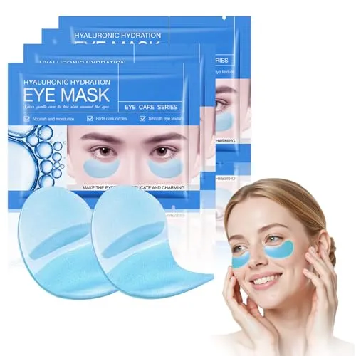 Stück Hyaluronsäure Augenpads,Feuchtigkeitsspendende Gel-Pads,Eye Patch Hydrogel, ideal für tägliche Augenpflege, weiche Eye Patches für die untere Augenpartie (Blau) 60