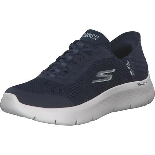 Skechers Damen Sneakers - Navy Textile White Trim, 36 EU - Damen-Sneaker mit Hands Free Slip-Ins für müheloses Anziehen, ausgestattet mit ULTRA GO-Dämpfung und Air-Cooled Memory Foam für ultimativen Komfort.