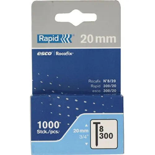 Rapid 11901720 Nägel Typ 8/20mm, 1.000 St. Schachtel, 750 Stück