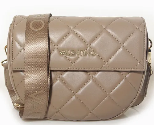 Valentino Umhängetasche Bigs taupe - Umhängetaschen mit einem eleganten Überschlag und Magnetverschluss, ausgestattet mit 2 Reißverschlussfächern und einem abnehmbaren, längenverstellbaren Schulterriemen für vielseitigen Tragekomfort.