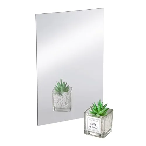 RMIVEGLIA Selbstklebende Spiegel 4er Set, Spiegel Badezimmer, Flexible Spiegelfolie, Wanddekoration für Zuhause, Bad und Büro. Einfach anzubringen und vielseitig einsetzbar., 20*30