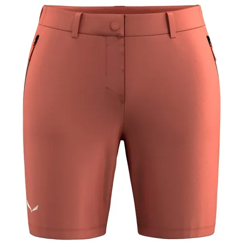 Salewa Women's Puez Talvena DST Shorts - Leichte Trekkinghose in Rot, Gr 42 - Wanderhosen für Damen, ideal für Trekking und Speed Hiking. Die Shorts aus dehnbarem Material bieten optimalen Komfort und Bewegungsfreiheit.