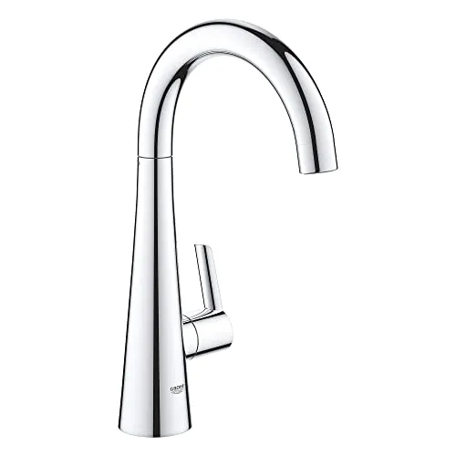 GROHE 30026002 - Zedra grifo de una agua fregadero C-caño, Silber