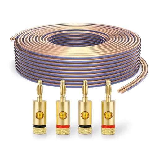 10m HiFi Lautsprecherkabel 2x4,0mm² OFC Vollkupfer - HiFi-Kabel mit 10 m Länge und 2x4,0mm² Kabelquerschnitt für optimale Klangübertragung, ideal für hochwertige Lautsprecheranschlüsse.