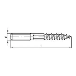 Reyher Stockschrauben A 2 Typ 23E M 8x150 - 50 Stück - Hochwertige A2 Edelstahl-Schrauben, korrosionsbeständig und ideal für den Innen- und Außenbereich. Perfekt für professionelle Anwendungen.