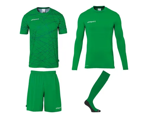 Prediction Torwart Set – Komplette Torhüterbekleidung für Fußball - Trikots: Komplettes Torwart-Set aus recyceltem Polyester, perfekt für Training und Spiel, inklusive Shirt, Baselayer, Shorts und Stutzen.