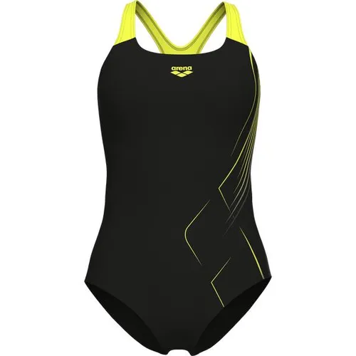 ARENA Feel Damen Dive Swim Pro Back Badeanzug - Bademode für Fitness- und Freizeitschwimmer, aus recyceltem MaxFit Eco Material für höchsten Tragekomfort und perfekte Passform, chlor- und salzwasserbeständig mit UV-Schutz UPF 50+.