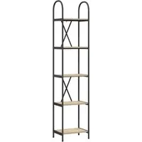 vidaXL Regal Sonoma-Eiche 40 x 30 x 183 cm - Modernes Regal aus Holzwerkstoff mit minimalistischen Linien, ideal für Bücher und Deko. Robuste Bauweise mit stabilem Stahlrahmen für langlebige Nutzung. Perfekt für jeden Wohnraum.