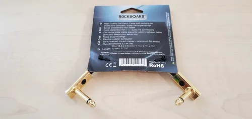 Rockboard Flat Patch Cable Gold 10 cm_0.037_5