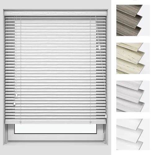 Victoria M. Kaya Holzoptik Jalousie, 70 x 130 cm, Multi weiß strukturiert - Moderne Jalousie in edler Holzoptik, ideal für jeden Raum. 35 mm breite Lamellen ermöglichen individuelle Lichtregulierung. Pflegeleicht und robust, einfache Montage inklusive Zubehör. Perfekt für stilvolle Wohnkonzepte.