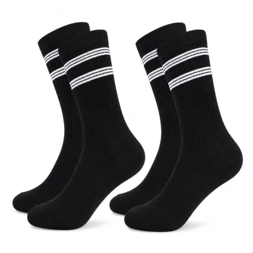 Fiera Besa Tennissocken Sportsocken Herren Damen 2 Paar Schwarz Weiß 39-42