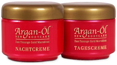Bio-Vital Pflegeset Argan-Öl 2 x 125 ml - Bodycremes mit regenerativem Argan-Öl, für Tag und Nacht, bietet Anti-Aging-Effekt und verwöhnt Ihre Haut mit wohltuender Pflege.