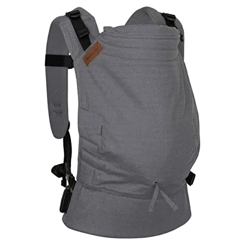Hoppediz Babytrage Buckle - Ergonomische Vollschnallentrage ab Geburt - Babytragen, ergonomisch gestaltet für optimalen Komfort, mit verstellbarem Rückenteil und vielseitigen Trageoptionen für Neugeborene bis Kleinkinder.
