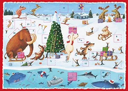Weihnachten am Pol Adventskalender: Mit 24 Klapptürchen