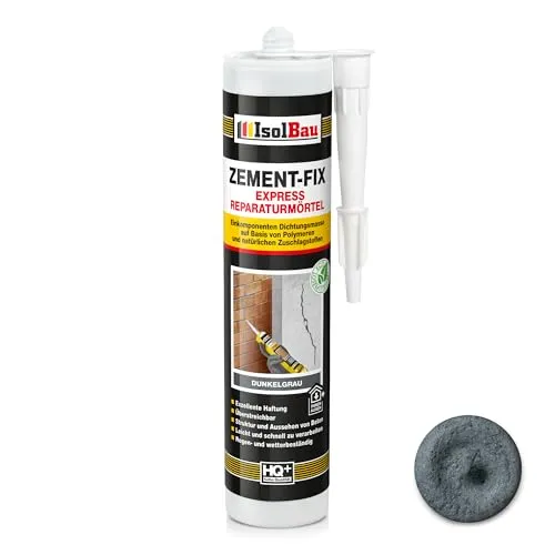 Isolbau Zement-Fix 1 x 300 ml Dunkelgrau Express Reperaturmörtel